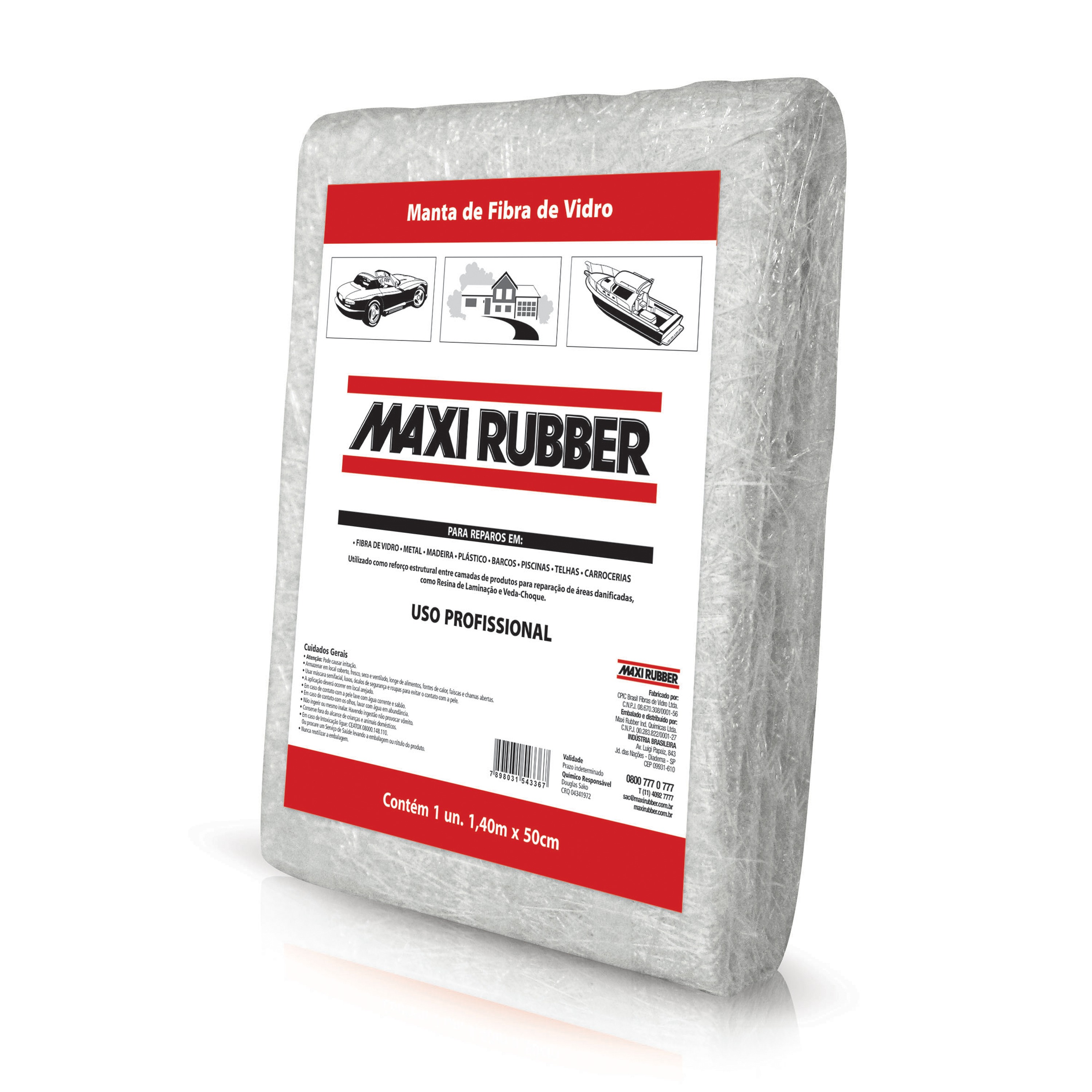 Manta De Fibra De Vidrio Manta de Fibra de Vidro - Maxi Rubber