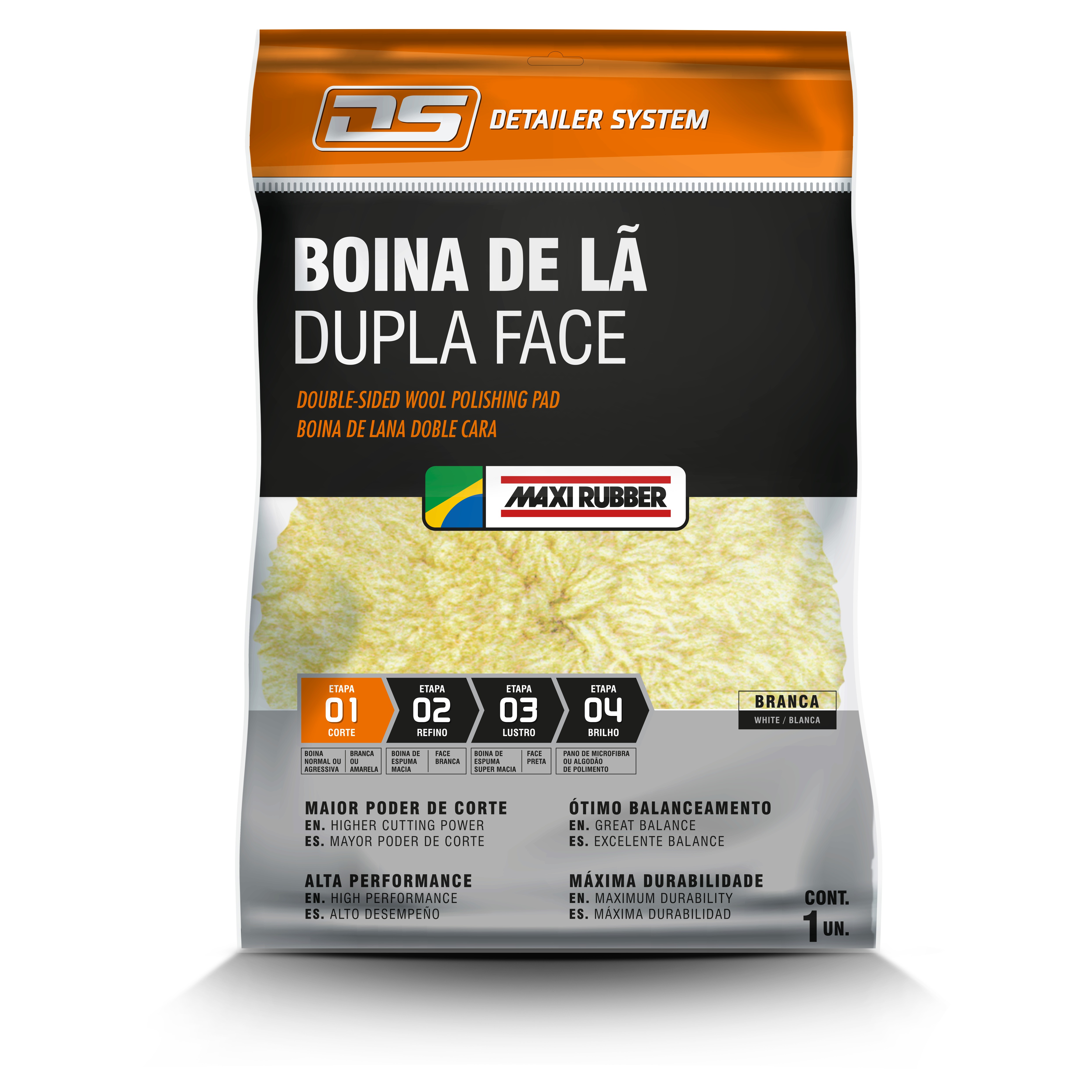 Boina de Lã Dupla face Branca